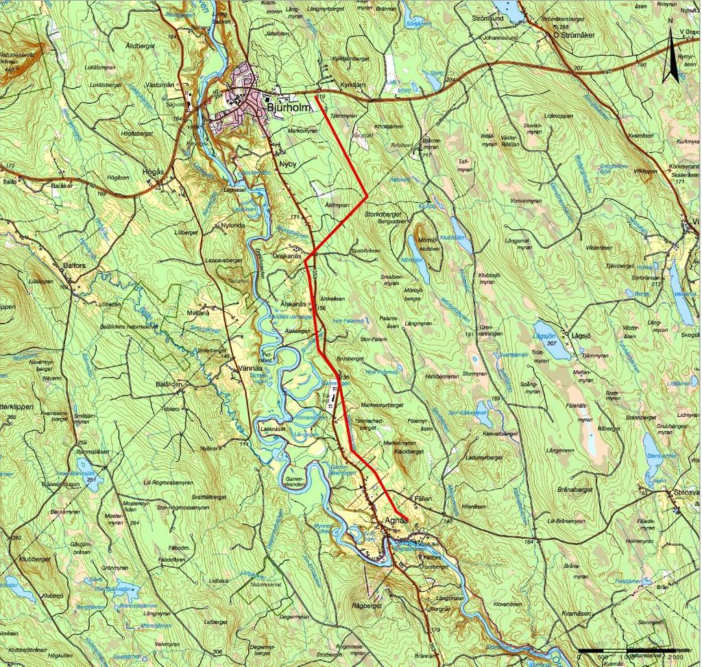 1 INLEDNING Vattenfall Eldistribution AB (Sökanden) avser att ansöka om ny nätkoncession för linje (tillstånd) för befintlig 45 kv (nominell spänning) luftledning mellan Agnäs och Bjurholm i