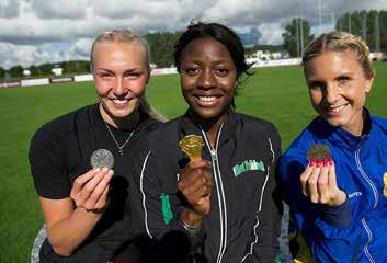 Stora SM Helsingborg 25-27/8 Det blev två svenska mästare vid årets mästerskap i Helsingborg. Favoriten Khaddi Sagnia vann längdhopp med 6,47.