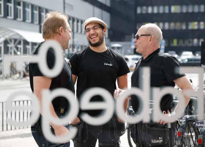 8 MEDARBETARE Fabege erbjuder sina med arbetare en långsiktigt hållbar arbetsmiljö, i kombination med utmärkta prestationsförutsättningar.
