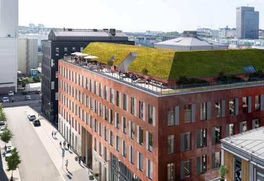 PROJEKT 29 KOPPARHUS I VÄSTRA SJÖSTADEN HAMMARBY- TERRASSEN BÅTTUREN 2 Färdigställt: Q2 2019 Uthyrningsbar yta: 5 200 kvm Beräknad investering: 170 Mkr Hyresgäst: Goodbye Kansas Miljöklass: