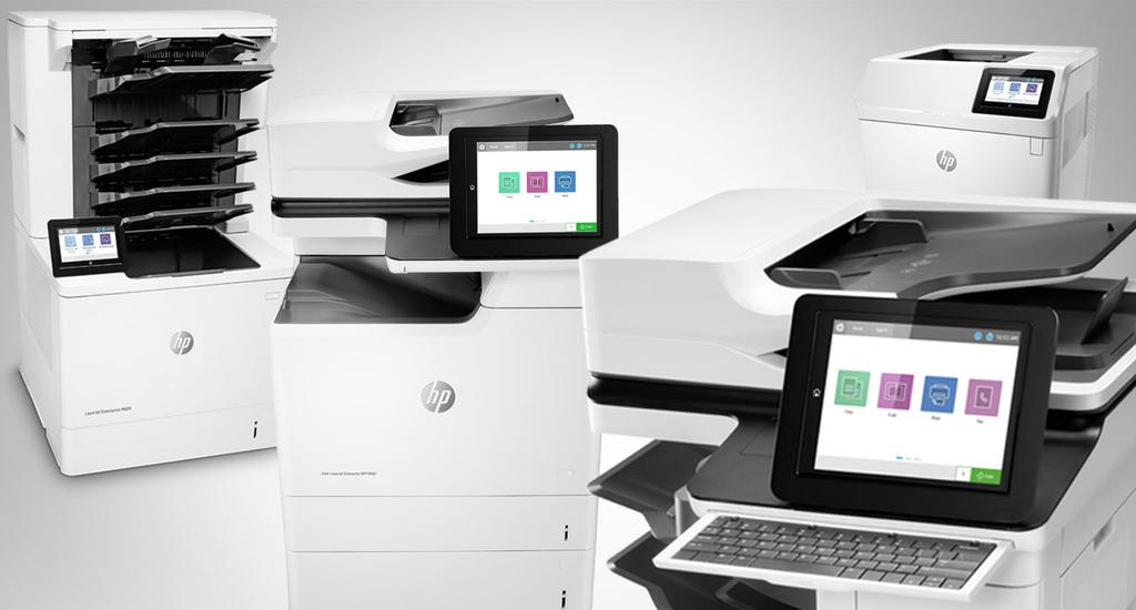 Framtida investeringsskydd: produkterna kan uppgraderas och utökas FutureSmart 4 är designat för att vara kompatibelt med befintliga och nya uppsättningar enheter 1 M525 MFP M575 MFP M527 MFP M577