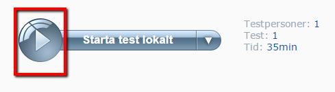 Starta webbtest innebär att testlänkar skapas till testpersonerna. Dessa testlänkar kan sedan mejlas ut till testpersonerna. Quick input kan användas för att scora test som fyllts i på papper.