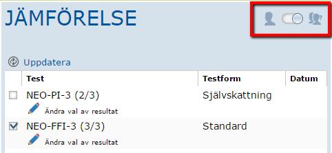 Klicka på grupplägessymbolen, som är markerad i bilden, så att knappen flyttas till höger (från Individuellt läge