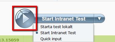 Bild 118. Ett fönster med länkar för inloggning dyker nu upp. Klientdatorerna i det lokala nätverket kan logga in till testningarna via dessa länkar. Bild 119. 14.2.1. Starta och stoppa intranätsserver Under Inställningar på fliken Intranät inställningar kan du se intranätserverns status.