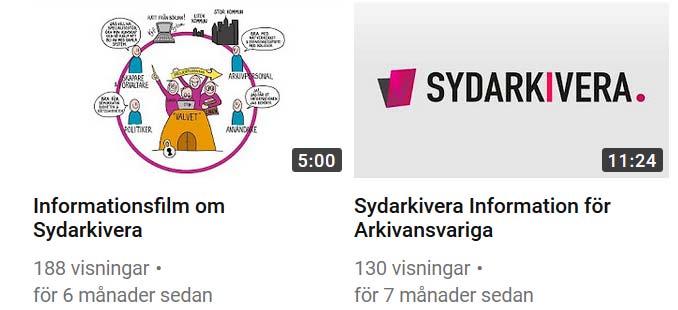 Den interaktiva utbildningen kan nås direkt via adressen www.arkiveramera.se. Skärmbild från den interaktiva utbildningen Städa närarkiv Två korta informationsfilmer producerats.