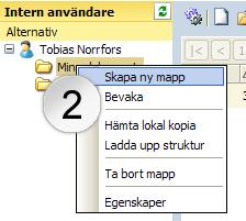 Ett nytt fönster kommer upp där fliken Egenskaper är vald. Välj vilken typ av mapp du vill skapa i rullgardinsmenyn Mapptyp [4].