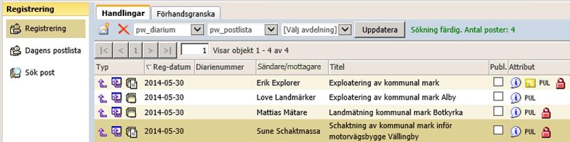 sekretessbelagda handlingen. Med andra ord, endast användare med full kontroll över en sekretessbelagd handling kan koppla dokument till denna.