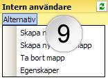 2. Bekräfta att du verkligen vill ta bort mappen genom att klicka på OK i dialogrutan. Annars klickar du på Cancel eller på krysset uppe i rutans högra hörn. 2.6.3 Egenskaper 1.