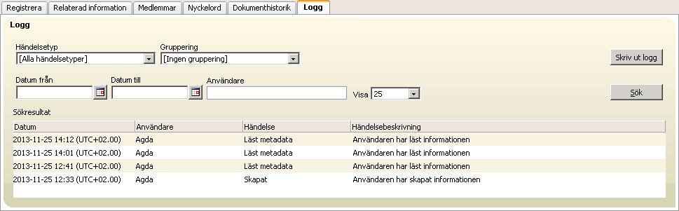 När du är klar med hanteringen av handlingen stänger du fönstret genom att klicka på krysset uppe i fönstrets högra hörn. 20.