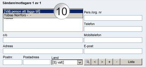 13. På varje ärende kan man lägga till flera namn, för att göra det så klickar du på + [11] då kommer ett