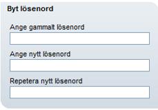 3.3 Byta lösenord Gäller endast Platina OnDemand. Gör så här: 1. Dialogrutan Användarinställningar visas. 2. Byt till fliken Byt lösenord. 3.