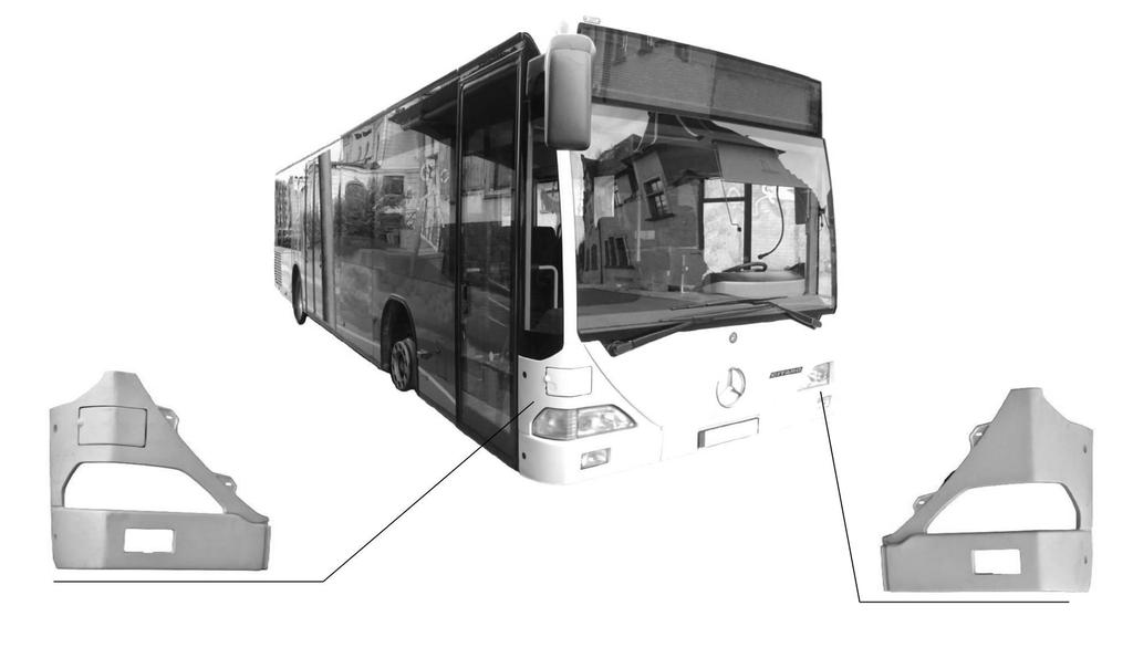 KAROSSERIDETALJER Citaro O530 Höger Lampsarg Fram