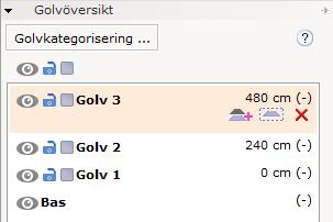 Golvbeläggningar har uppdaterats och flyttats från fliken Väggritning till fliken Arkitektur.