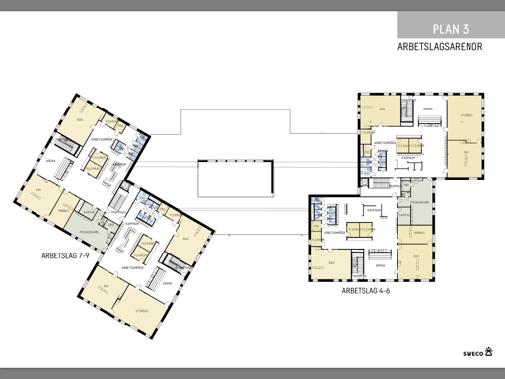 Plan 3 - Fyra arbetslagsarenor identiska med plan 2 Plan 3 (skofritt) 1.