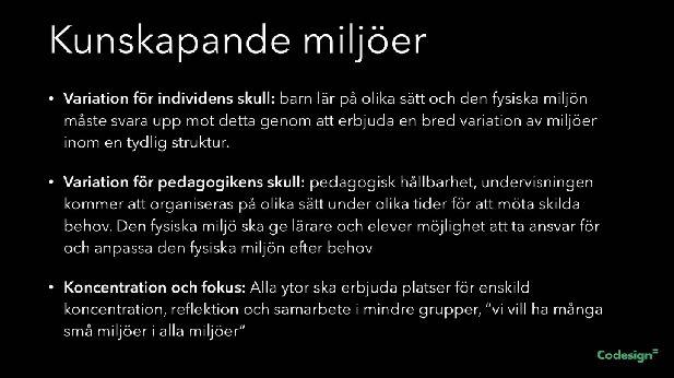 Kunskapande lärmiljöer