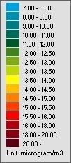 Senaste mätning år 2011 i urban bakgrund gav värden på 20 µg/m 3 (vinterhalvårsmedelvärde). Mätningar i gatumiljö 2014 gav värden på ca µg/m 3 (vinterhalvårsmedelvärde).