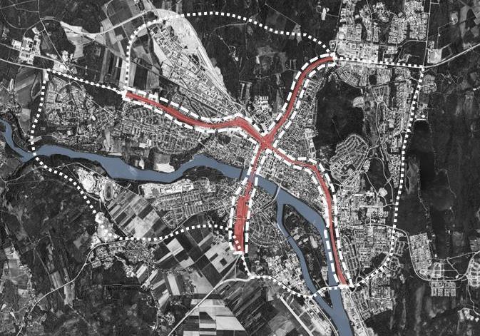 Trafikleder innanför ringen som ska