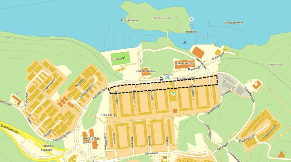 Figur 1-1. Översiktskarta över planområdet Norra centrum med omgivning (Nacka kommun).