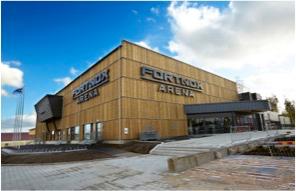 Fortnox Arena Fakta: Innebandyarena, invigdes i september 2012. Fortnox Arena är den enda arenan i världen som från grunden har byggts för innebandy.