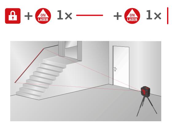 (Se detaljer i Avvägningslås) Horisontell linje på