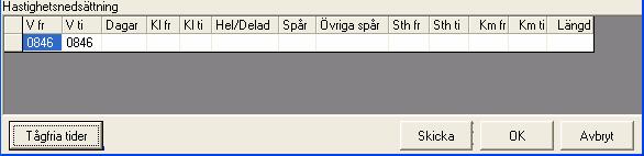2.4 Visa tågfria tider I detta avsnitt får du veta hur du får fram tågfria tider inom det geografiska område och den tidsperiod som du planerar ett objekt. OBS! Gäller ej stationer.