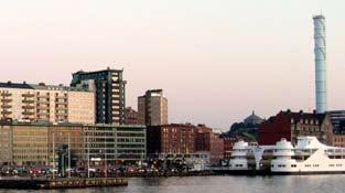 3 3 Kvarteren solitärer som avviker Hotel Riverton. Illustration: White Arkitekter Skeppsbrohuset. Illustration: Arkitektbyrån Rosenlundsverket.