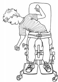 sträckmönster. Bild ur boken Ergonomi sittande & rullstolar av Bengt Engströms Effekten av tänjning Motverka negativa biomekaniska effekter t.ex.