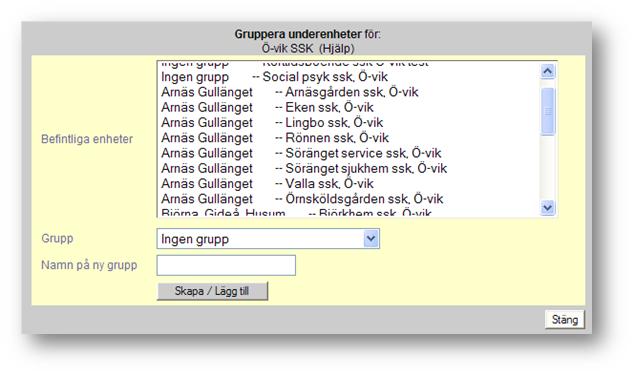 2 Hantera Enheter 2.2.3 Hantera Grupper Syftet med grupper För att uttrycka att samarbete mellan enheter, där användares behörigheter speglas till andra enheter i samma grupp (under samma förälderenhet, t.
