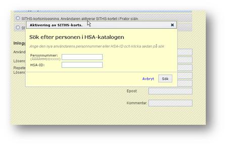 4 Skapa en ny användare/administratör Inloggningssätt Dessa valalternativ visas endast om Prator är inställd för att användas med Etjänstekortet SITHS.