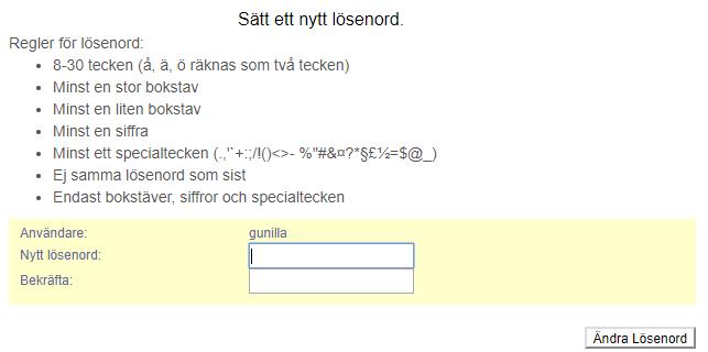 1 Inledning 1 Inloggning (autentisering) Steg Åtgärd 6 Välj enhet i rullistan och klicka på Logga in.