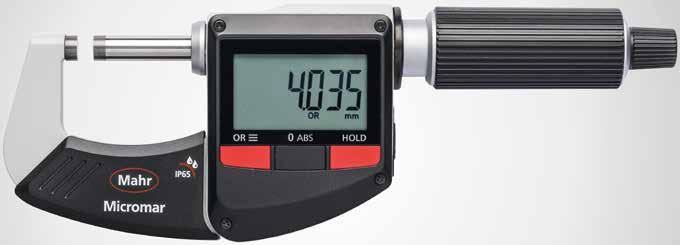 Micromar 40 ER / 40 EWR Digital bygelmikrometer Med framskjuten spärr för enhandsgrepp 1 765 SEK Best-nr 4157011 ABS Omedelbart mätklar tack vare Reference-systemet Siffervisning i hög kontrast,