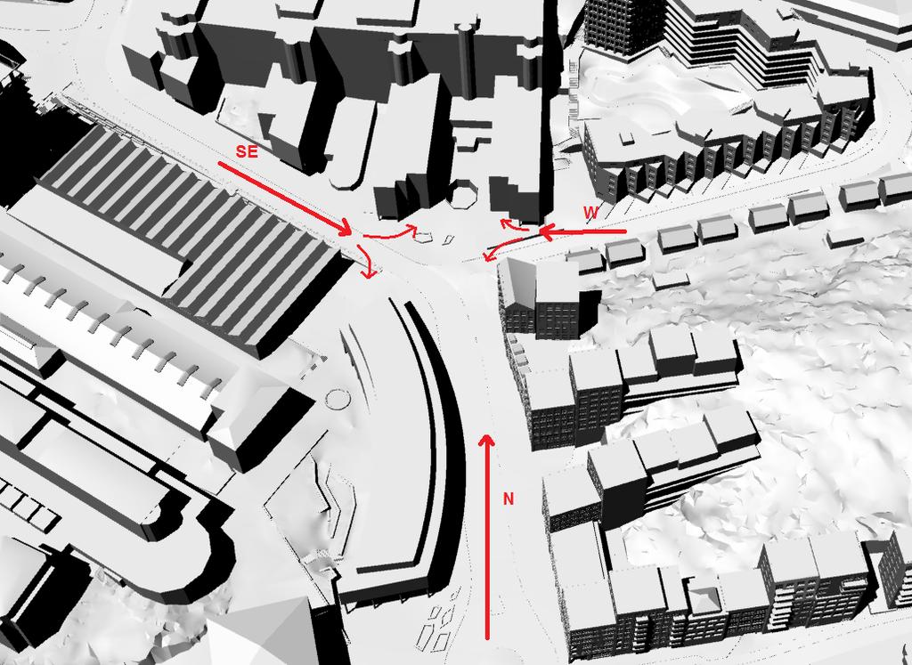 6.2 Augustendalstorget (plats 2) Augustendalstorgets vindkomfort diskuterades även i den tidigare vindstudien, se Appendix 1 avsnitt 5.4.