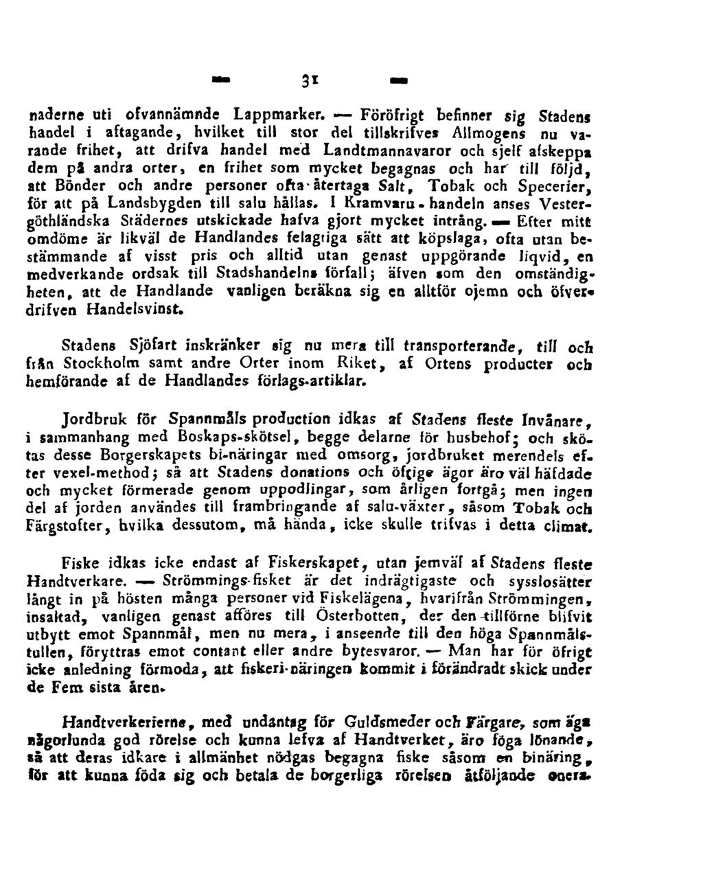 31 naderne uti ofvannämnde Lappmarker.