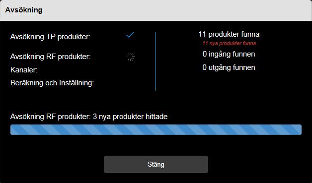 i projektet. - I ett befintligt projekt: för att skanna de produkter som lagts till i projektet. 5.1.