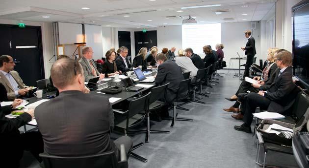 Nylands landskapsstyrelse i februari 2011. Landskapsstyrelsen leder förbundets verksamhet så att de av fullmäktige godkända målen i verksamhets- och ekonomiplanen uppnås.