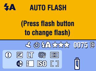 Komma igång Flash/Status-skärmen (Blixt/status) Tryck på Flash/Status (Blixt/Status).