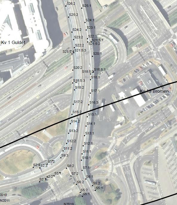 repo1.docx 212-3-29 Figur 1 Mätdubbars läge på Göta Älvbron.