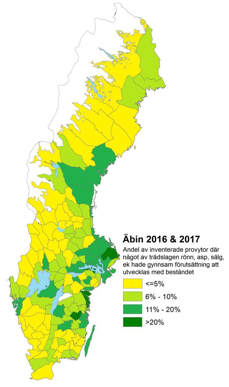 Kalv per hondjur enl Älgobs Tillgång till RASE (rönn, asp, sälg, ek) 1,0 R² = 0,208 0,8