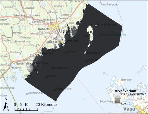 Figur 7 Underlaget för prediktionsvariabeln älvpåverkan.