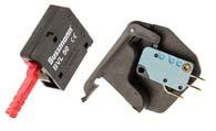 NH knivsäkringar Mikrobrytare 250 VAC Märkström In 2/6 A Skyddsform IEC 60529 IP 00 Anslutning Flaststift Certifi kat CE Beställningsdata - Mikrobrytare med växlande kontakt Märk- Märk Anslutning