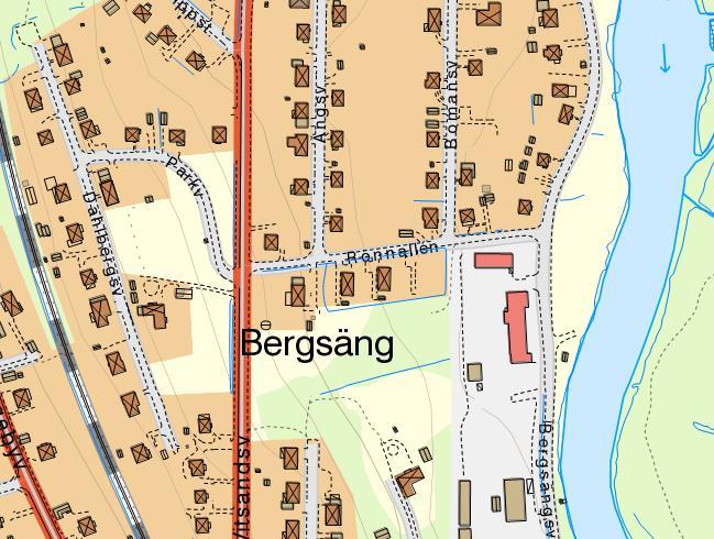 4 PLANDATA 4.1 Lägesbestämning och areal Planområdet ligger i norra delen av gällande stadsplan nr 033 Spl. Planområdets areal är 8 873 m². Planområde Fastigheten Västanvik 1:577 4.