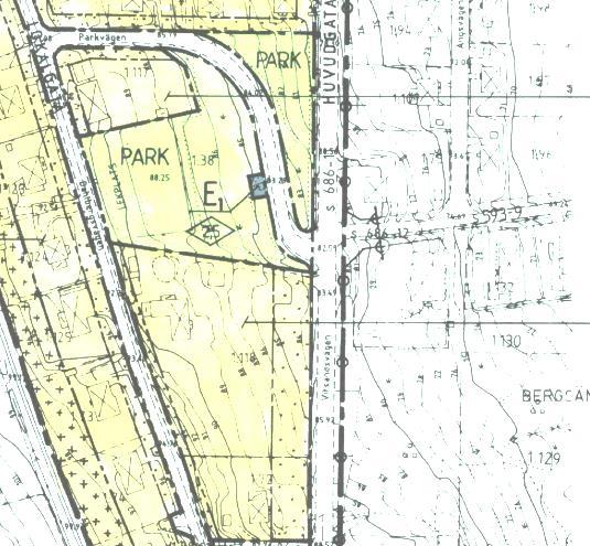 5.3.2 Planer som gränsar mot den nya detaljplanen Nr 108: Lantmäteriets beteckning 1737-P95/6, avstyckningsplan och byggnadsplan för området Bergsäng.