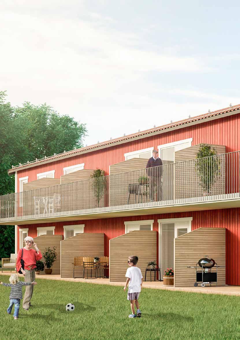 FAKTA Byggherre: Brf Solrosen Totalentreprenör: RBE AB Arkitekt: Sweco Norrtälje Adress: Korsängsvägen, Rimbo