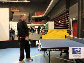 bl.a. prova på fotboll, innebandy stående och sittande,