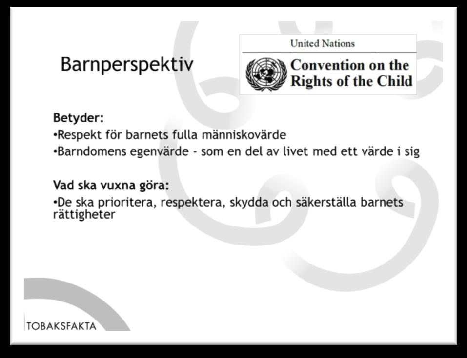 Ytterligare en utgångspunkt i barnperspektivet är barndomens egenvärde. Barn är inte bihang till föräldrarna eller passiva mottagare av föräldrapåverkan.