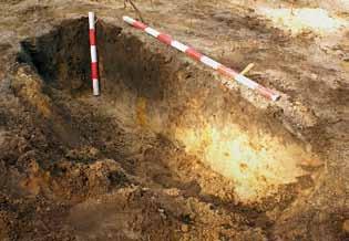 Det geologiskt avsatta svämlagret som påträffades inom Skee 1576 i schakt 14 mättes in som A4.