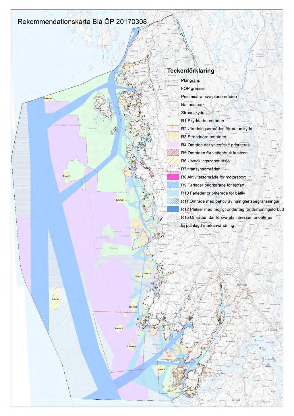 rekommendationskarta se även webbkarta: http://lysekil.maps.arcgis.