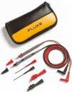 bananuttag (sats), kopplingar IEC1010 (svart och röd), mikrogrepp och -kablar (svart och röd) TL910 sats med elektroniska testkablar Fodral med fyra avdelningar KAT III 1000 V (endast prober) E-nr: