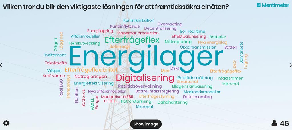 1.5 Energilager kan skapa nytta på olika nivå i elnätet Under det seminarium som anordnades i Stockholm 20 november 2017 angavs energilager vara den viktigaste lösningen att få på plats för att