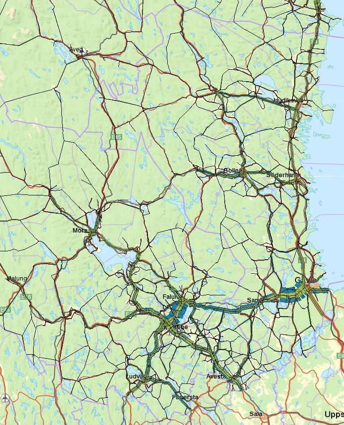 repo001.docx 2012-03-2914 Innan kalibrering tycks trafiken för personbilar i yrkestrafik överskattas i de större stråken i Palt-modellen.